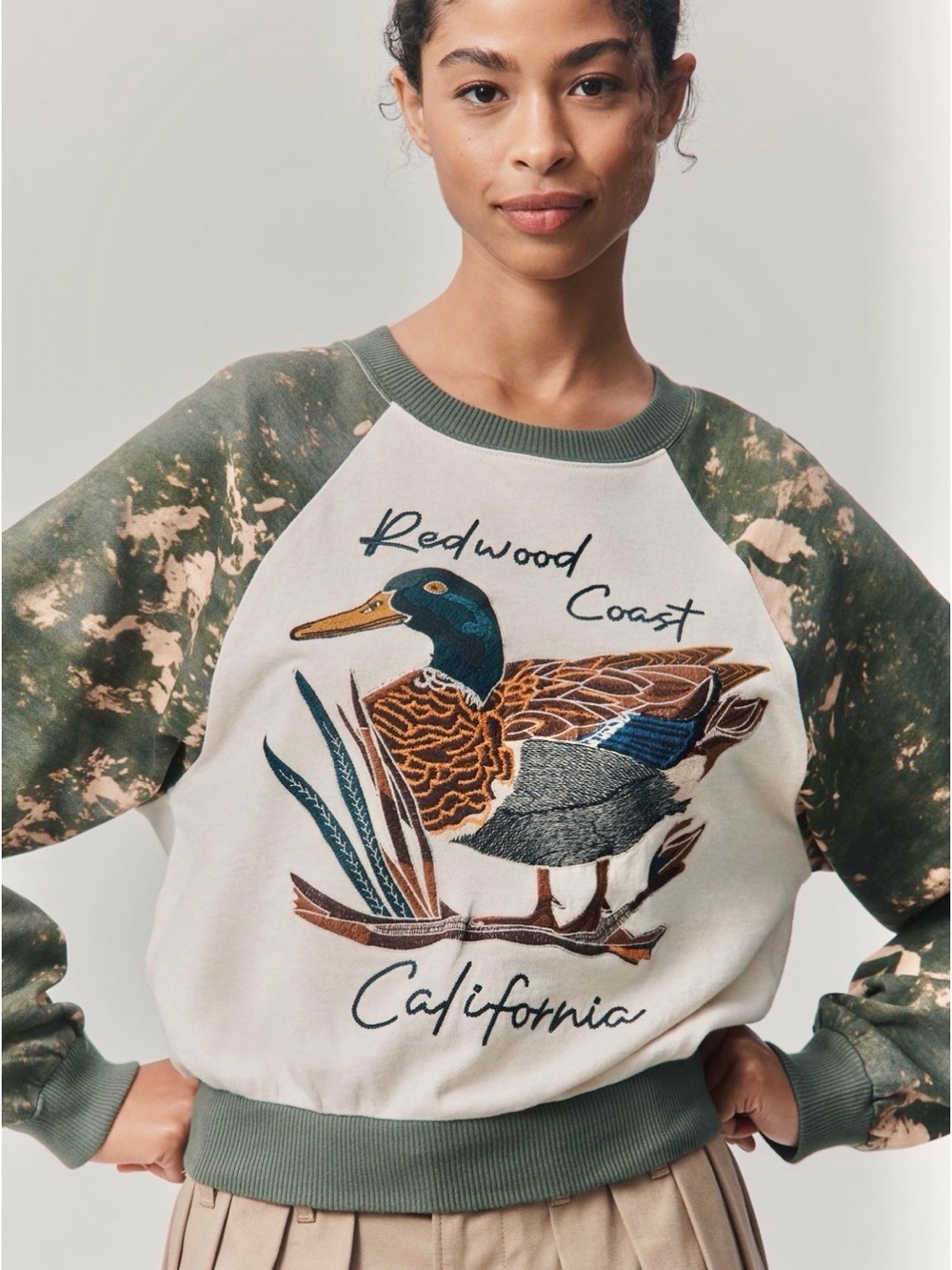 Anthropologie Redwood Coast California Duck Sweatshirt S Excellent Condition